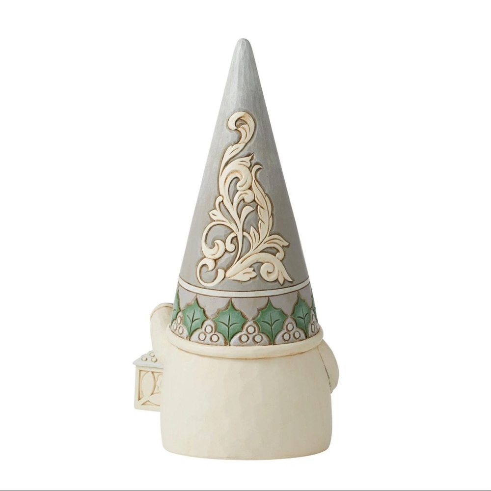 Jim Shore White Woodland Gnome with Lantern - Picture 2 of 6